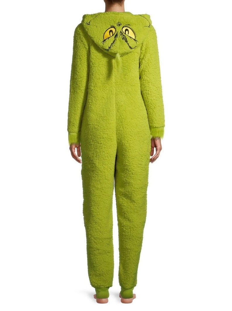 The Grinch Union Suit Pajamas One Piece Costume Christmas Etsy