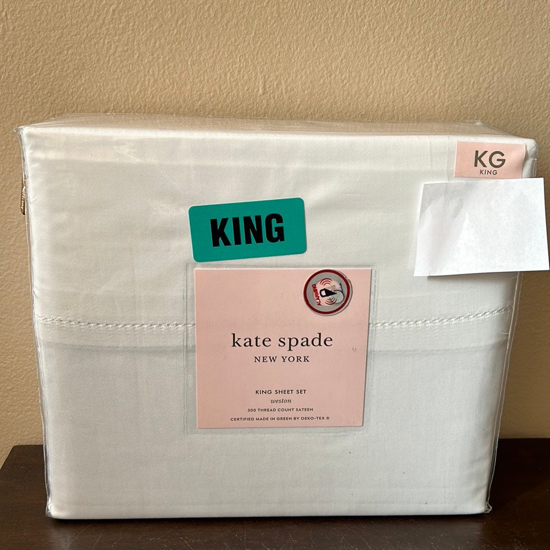 Kate Spade Cotton 300 Thread Count Sateen Weston King Size - Etsy