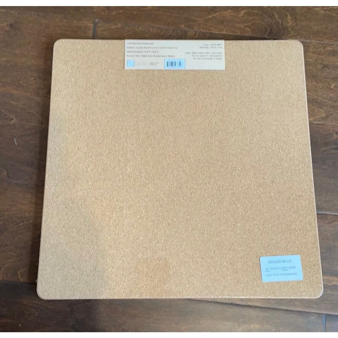 Benson Mills Cork Backed Placemats Square Fall Leaves Give Etsy