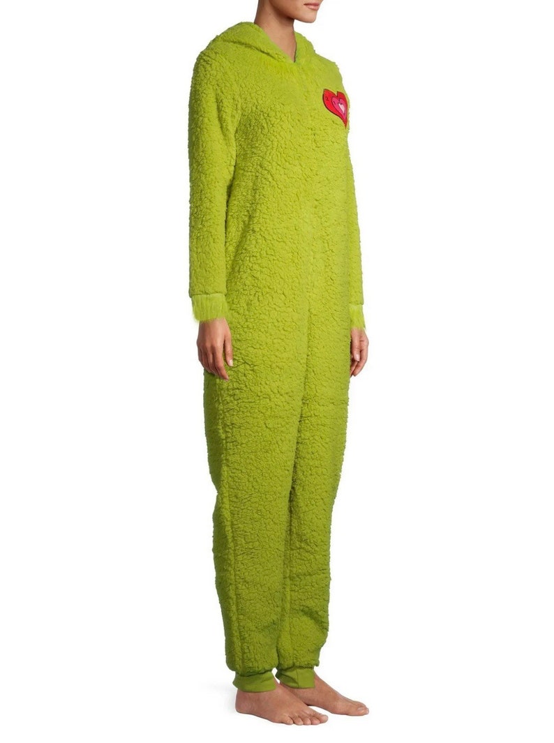 The Grinch Union Suit Pajamas One Piece Costume Christmas Etsy