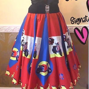 Rockabilly pin up full circle skirt retro scooters authentic 1950s style, cotton with pockets  gift for her dance skirt Mother’s Day gift