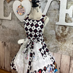 Grembiule retrò grembiule intero, grembiule anni '50 Alice in tessuto da gioco incrociato sulla schiena vassoio riciclato regalo per la festa della mamma regalo di compleanno