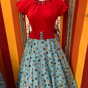 Christmas skirt, one size skirt, Christmas circle skirt, Christmas pin up skirt, retro Christmas skirt, 100% cotton