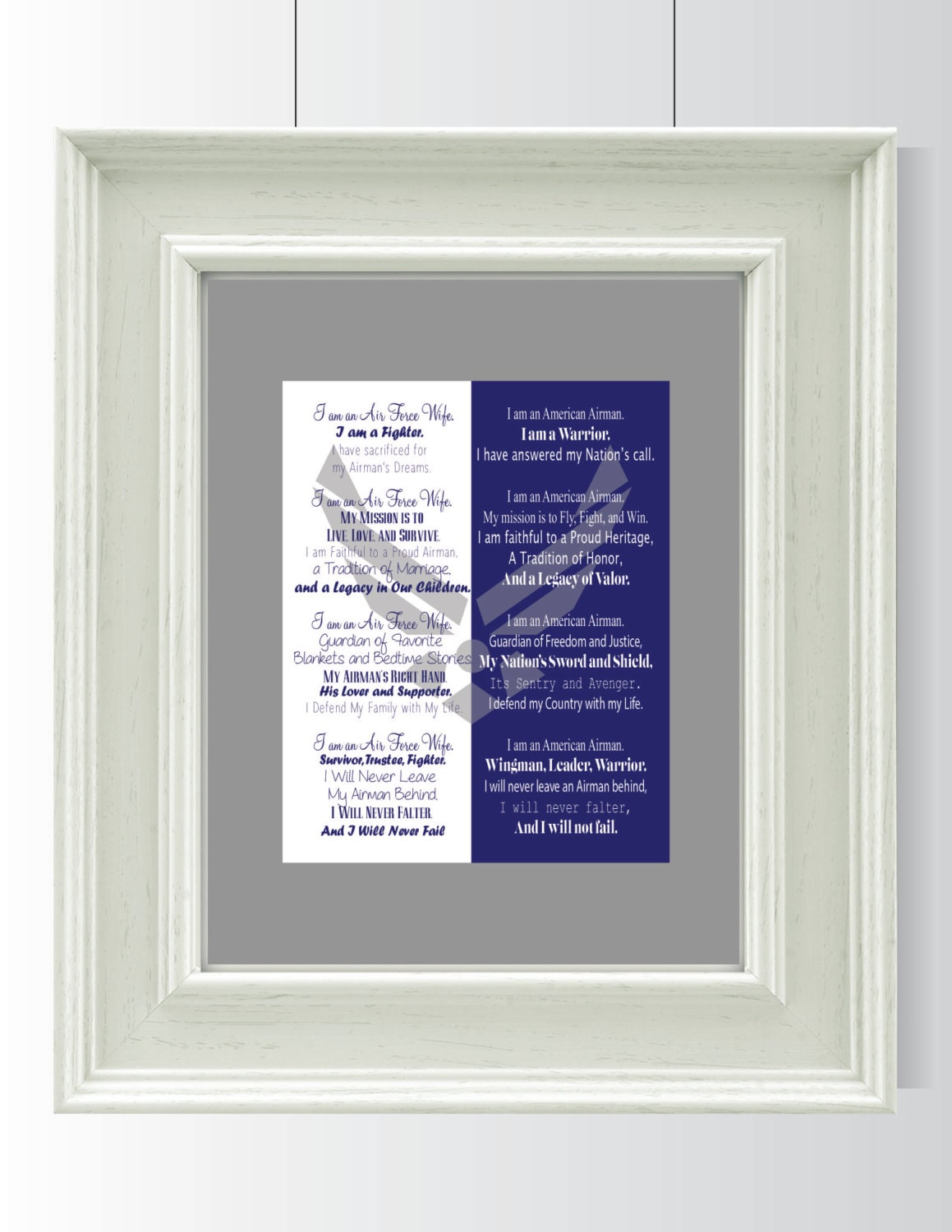Printable 8x10 Air Force Wife Airman's Creed INSTANT - Etsy