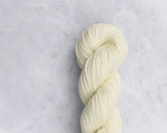 Hand Dyed DK Yarn | Merino Silk Blend | Soft & Silky : Cream | PREORDER