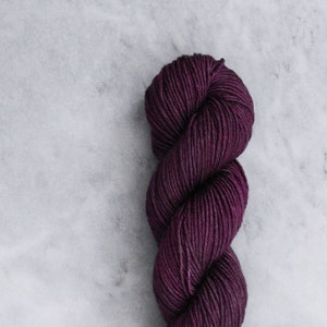 Hand Dyed DK Yarn | Merino Silk Blend | Soft & Silky : Blackberry | PREORDER