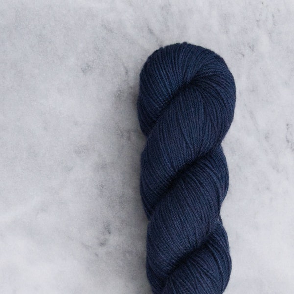 Hand Dyed Sock Yarn | Merino Nylon Blend | Super Sock: Navy | PREORDER