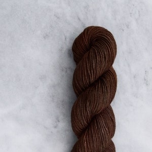 Hand Dyed DK Yarn | Merino Silk Blend | Soft & Silky: Espresso | PREORDER