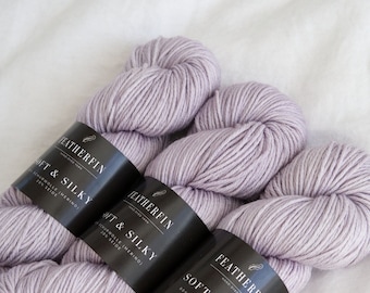 Hand Dyed DK Yarn | Merino Silk Blend | Soft & Silky: Lilac