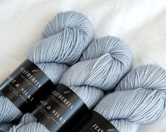 Hand Dyed DK Yarn | Merino Silk Blend | Soft & Silky: Arctic