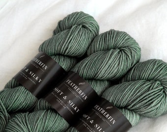 Hand Dyed DK Yarn | Merino Silk Blend | Soft & Silky: Pistachio