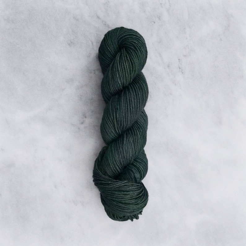 Hand Dyed DK Yarn Merino Silk Blend Soft & Silky: Pine PREORDER image 1