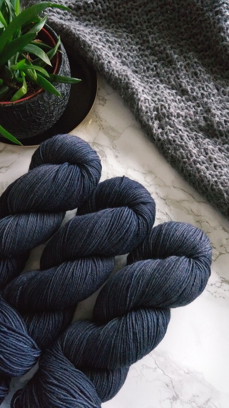 Hand Dyed Sock Yarn Super Sock Steel PREORDER