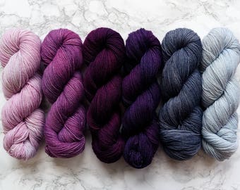 What the Fade Kit | Hand Dyed Yarn Gradient Set | Winter | PREORDER