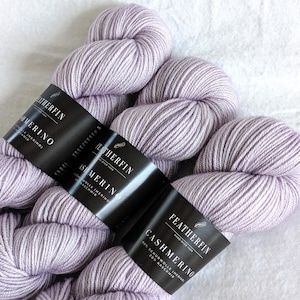 Hand Dyed DK Yarn | Merino Cashmere Blend | Cashmerino: Lilac