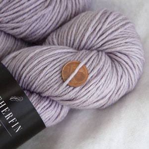 Hand Dyed DK Yarn Merino Silk Blend Soft & Silky: Lilac image 3
