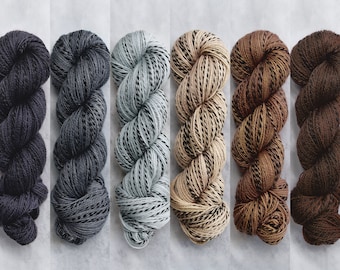 Hand Dyed Yarn | Merino | Black Strokes | Calligraphy : Neutrals | PREORDER