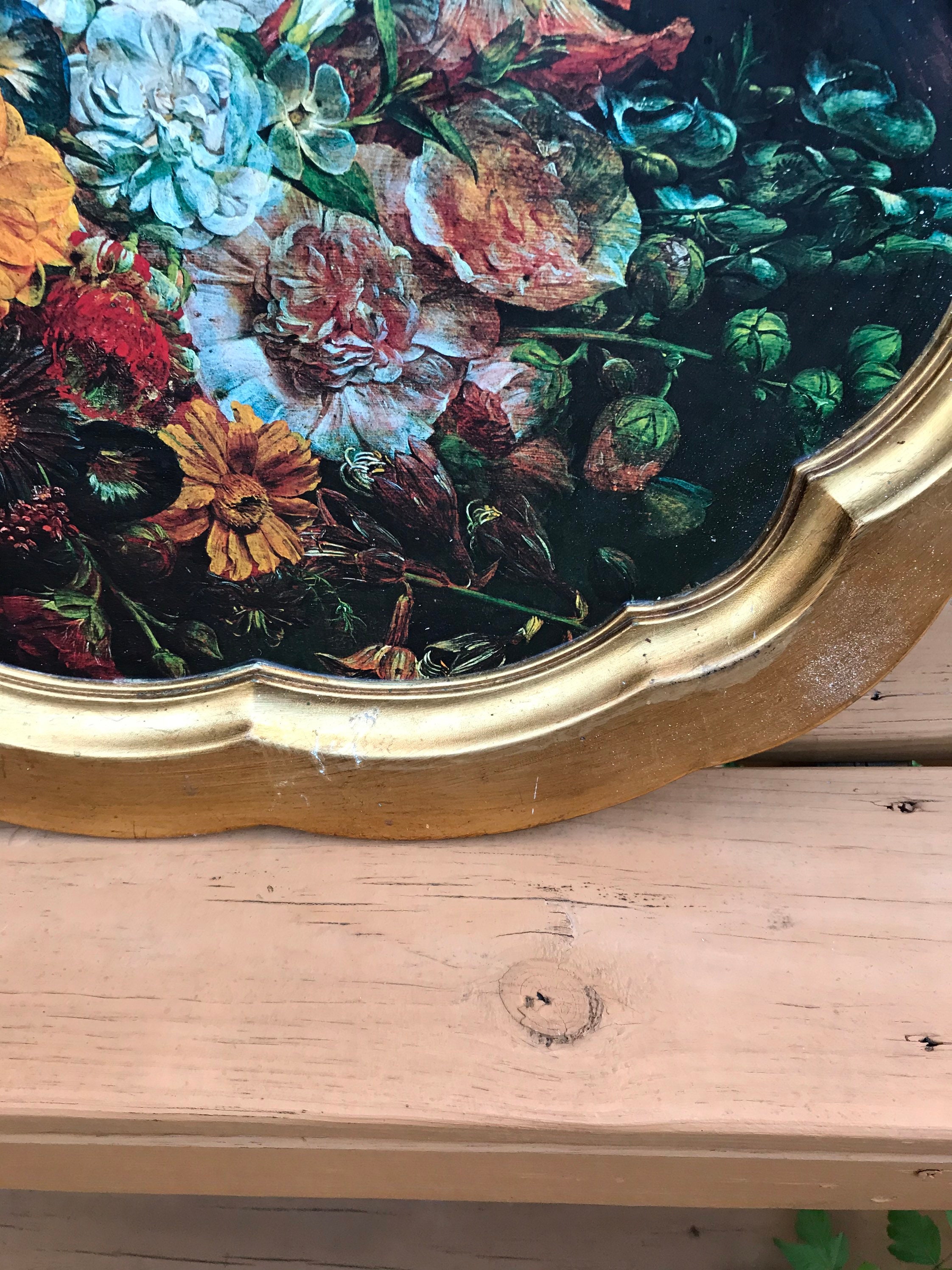 Large Vintage Italian Gold Gilt Florentine Serving Tray - Housewarming ...