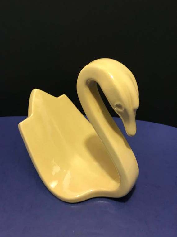 Vintage Yellow Ceramic Swan Towel Holder Swan Figurine Shabby Etsy UK