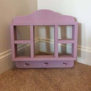 Vintage Shabby Pink Handpainted Wooden Curio Wall Shelf, Boho Style Storage  Shelf  Romantic Room Decor Housewarming Gift Idea, Collectibles