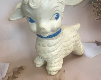 Vintage 1958 Edward Mobley Sheep Figurine ~ Collectible ~  Nursery Decor