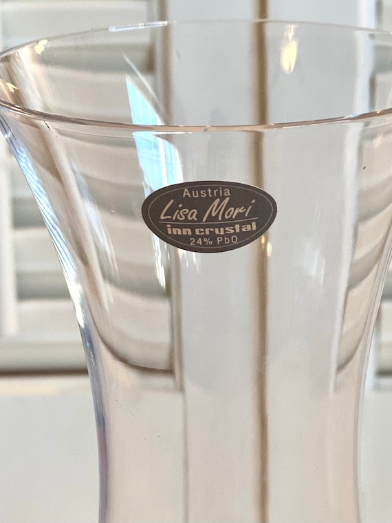 Vintage Lisa Mori Inn Crystal 24% Pbo ~ 3 Pc Set ~ Carafe and 2