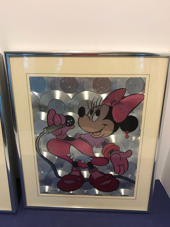 Vintage Walt Disney Mickey and Minnie Mirror Pictures Retro Disney