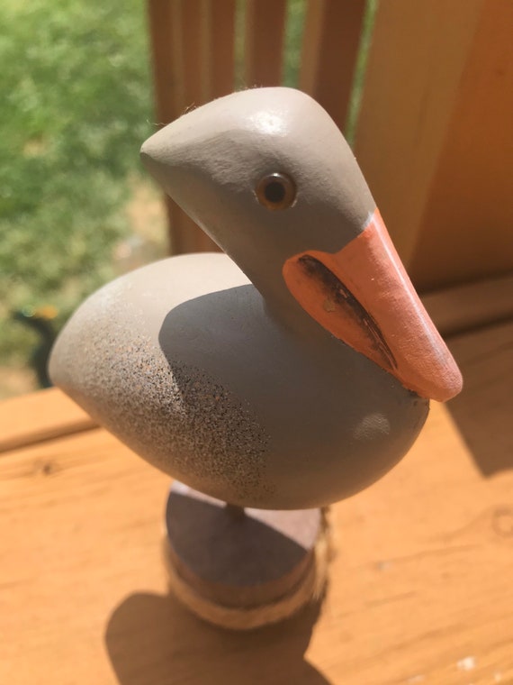 Canard En Bois Sculpté à La Main Vintage 1981 - Leurres, Décoration, USA, Occasion