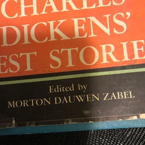 Libro antiguo de 1959 Las mejores historias de Charles Dickens, editado por Morton Dauwen Zabel, recuerdo coleccionable imagen 3
