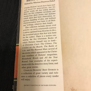 Libro antiguo de 1959 Las mejores historias de Charles Dickens, editado por Morton Dauwen Zabel, recuerdo coleccionable imagen 5