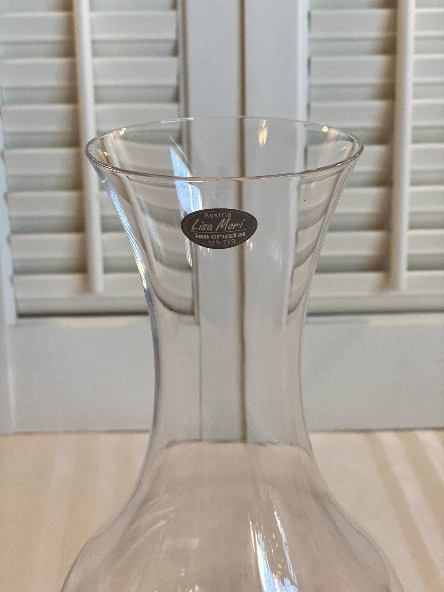 Vintage Lisa Mori Inn Crystal 24% Pbo ~ 3 Pc Set ~ Carafe and 2
