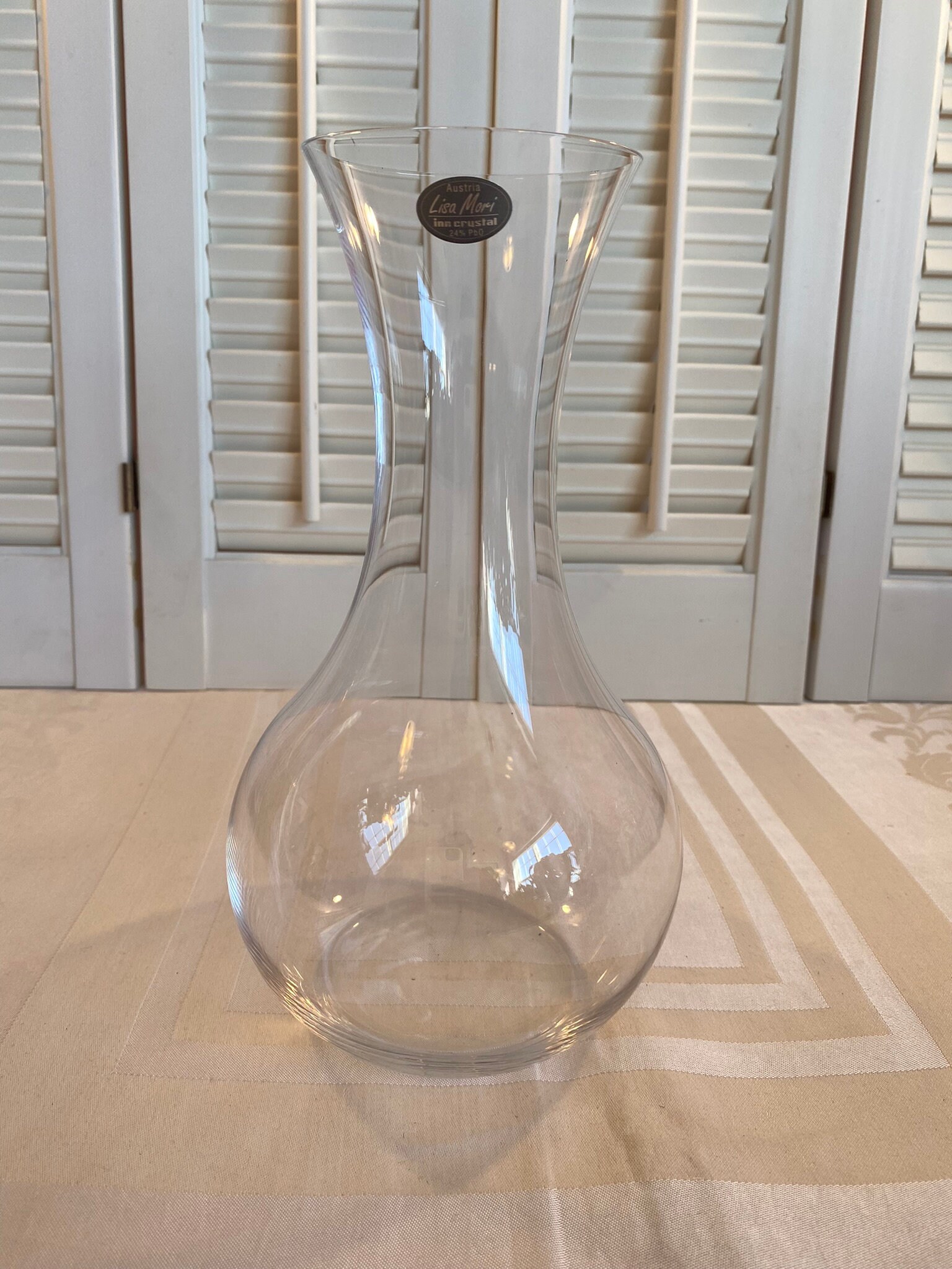 Vintage Lisa Mori Inn Crystal 24% Pbo ~ 3 Pc Set ~ Carafe and 2
