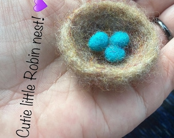 Needle Felted Nest & Eggs