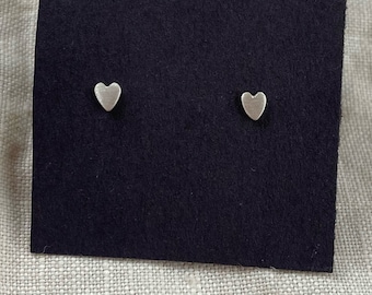 Sterling Silver Heart Studs