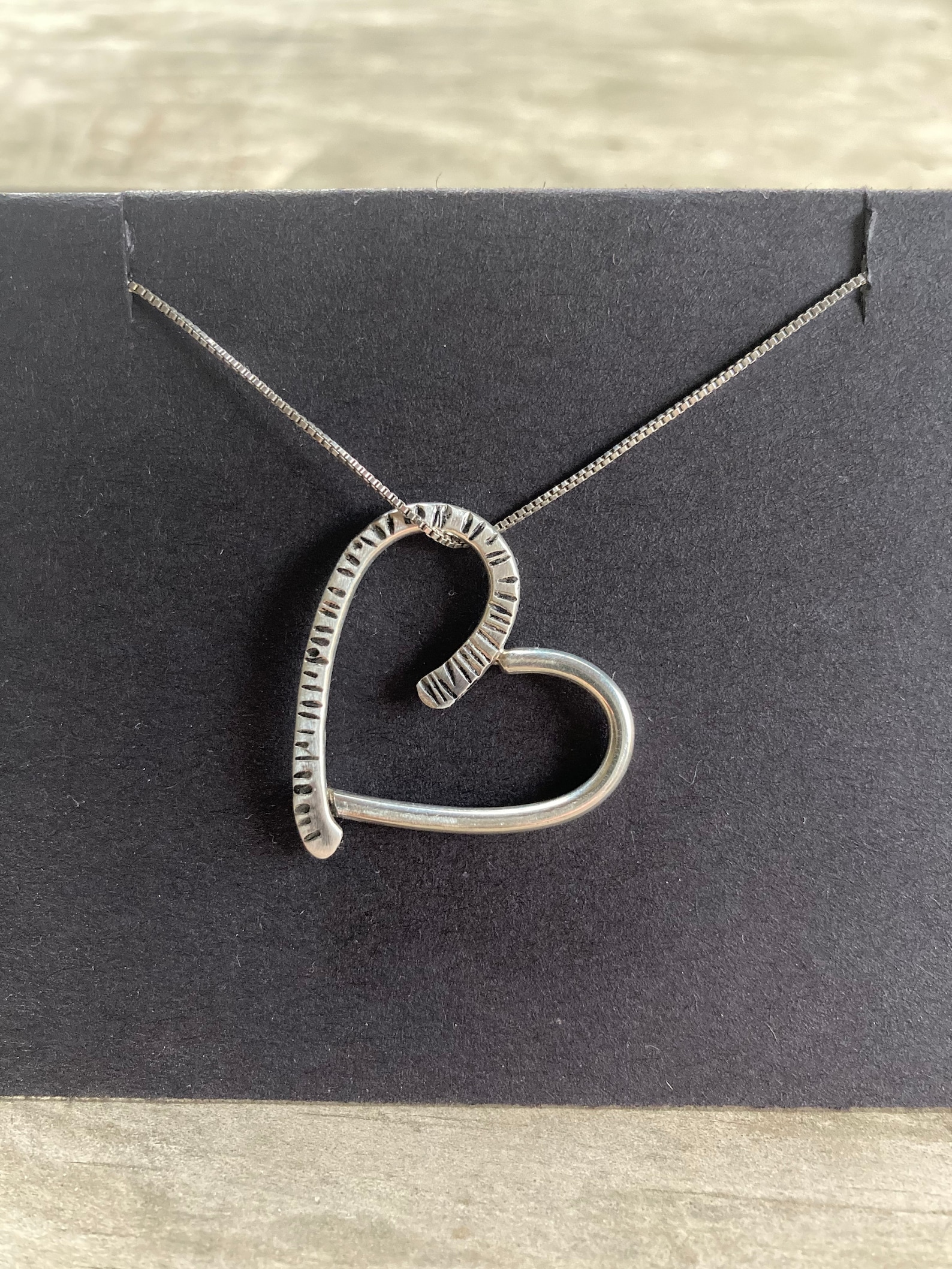 Handmade Heart Pendant Sterling Silver Etsy