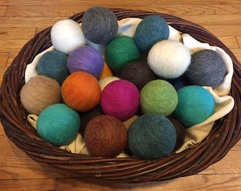 Colorful Wool Dryer Balls - Set of 3