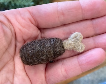 Needle Felted Turkey Leg