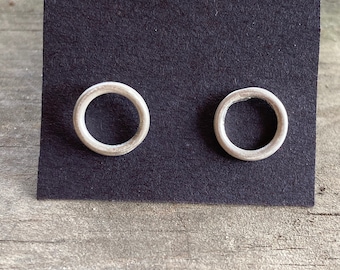 Handmade Sterling Silver Circle Earrings