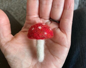 Needle Felted Funky Mushroom