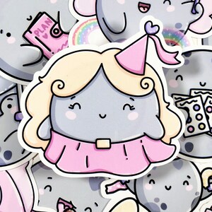 Cute Princess Die-Cut Sticker| Kawaii Fairytale Planner Decal| Bullet Journal Decor| Laptop Vinyl Sticker| Scrapbook Stationery Supplies