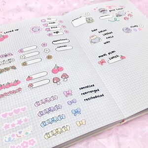 Confetti Dividers Sticker Sheet| Cute Planner Stickers| Kawaii Stationery Supplies| Rainbow Decals| Bullet Journal| Girly Scrapbook Decor bild 5