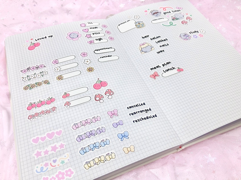 Confetti Dividers Sticker Sheet| Cute Planner Stickers| Kawaii Stationery Supplies| Rainbow Decals| Bullet Journal| Girly Scrapbook Decor bild 5