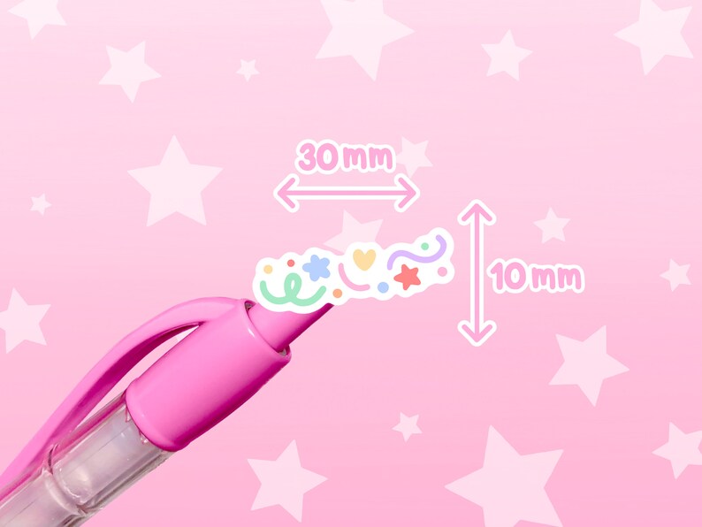 Confetti Dividers Sticker Sheet| Cute Planner Stickers| Kawaii Stationery Supplies| Rainbow Decals| Bullet Journal| Girly Scrapbook Decor bild 3