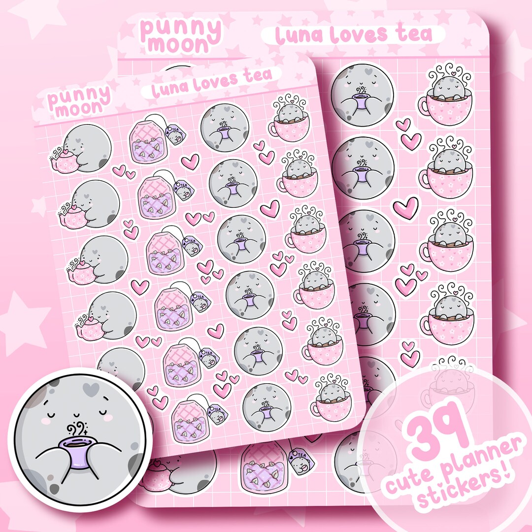 Cute Tea Planner Stickers| Kawaii Food and Drink Sticker Sheet| Decals ...