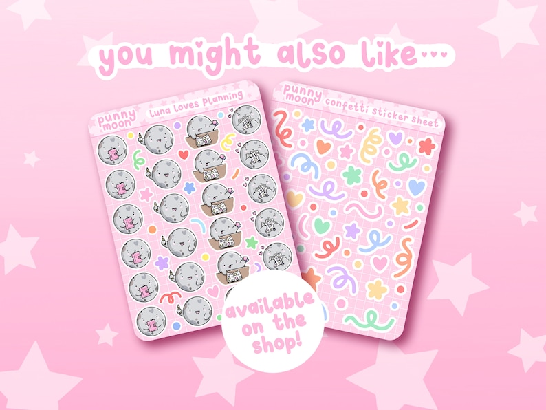 Confetti Dividers Sticker Sheet| Cute Planner Stickers| Kawaii Stationery Supplies| Rainbow Decals| Bullet Journal| Girly Scrapbook Decor bild 9