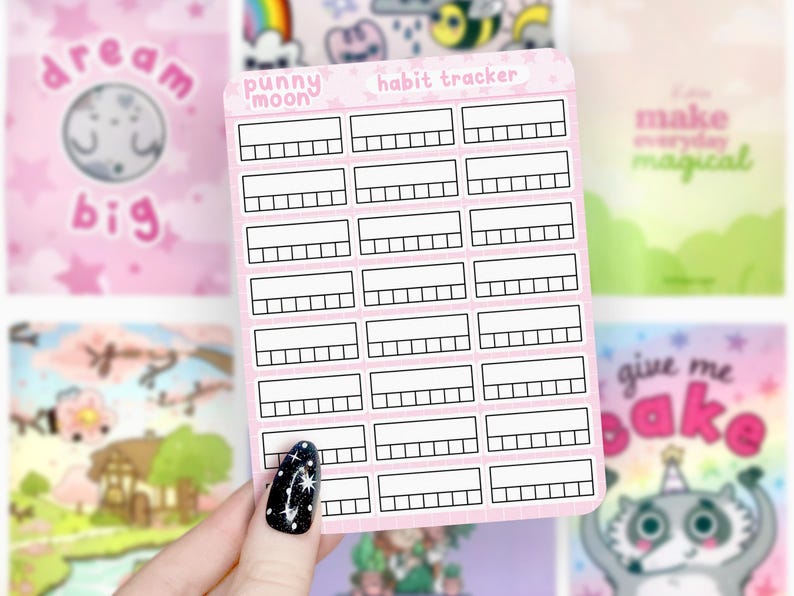 Habit Tracker Sticker Sheet| Cute Planner Stickers for Mood Tracking ...
