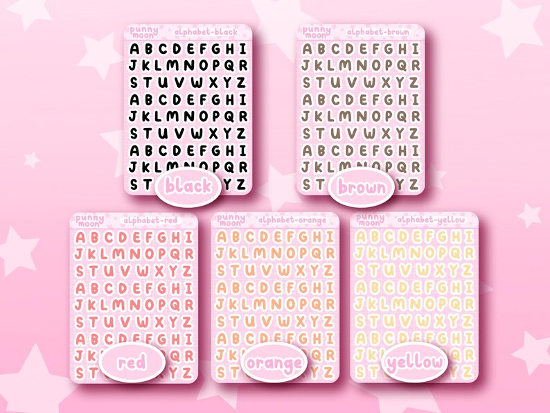 Alphabet Sticker Sheet| Cute Planner Stickers for Journalling| A-Z ...
