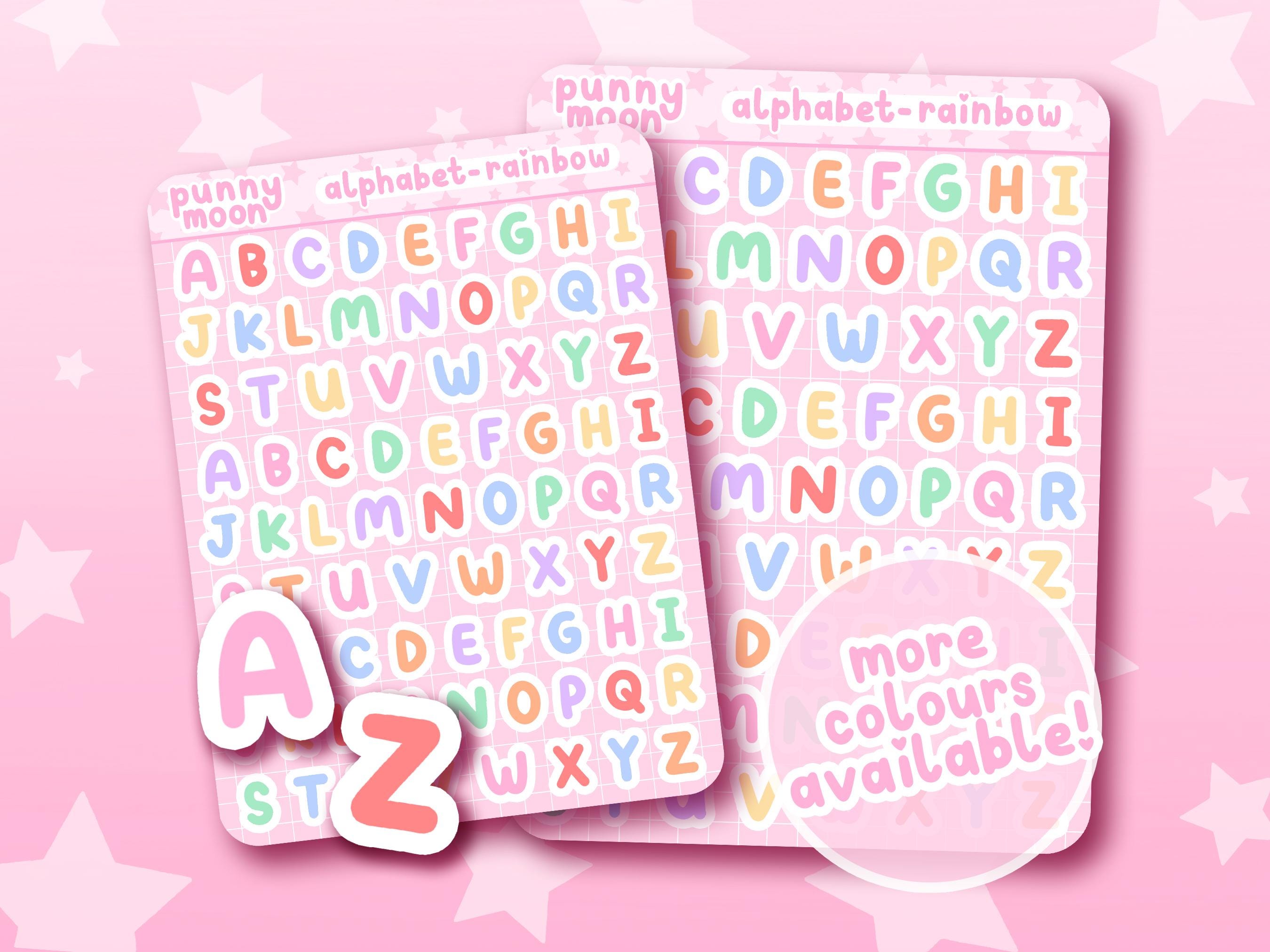 Alphabet Sticker Sheet| Cute Planner Stickers for Journalling| A-Z ...