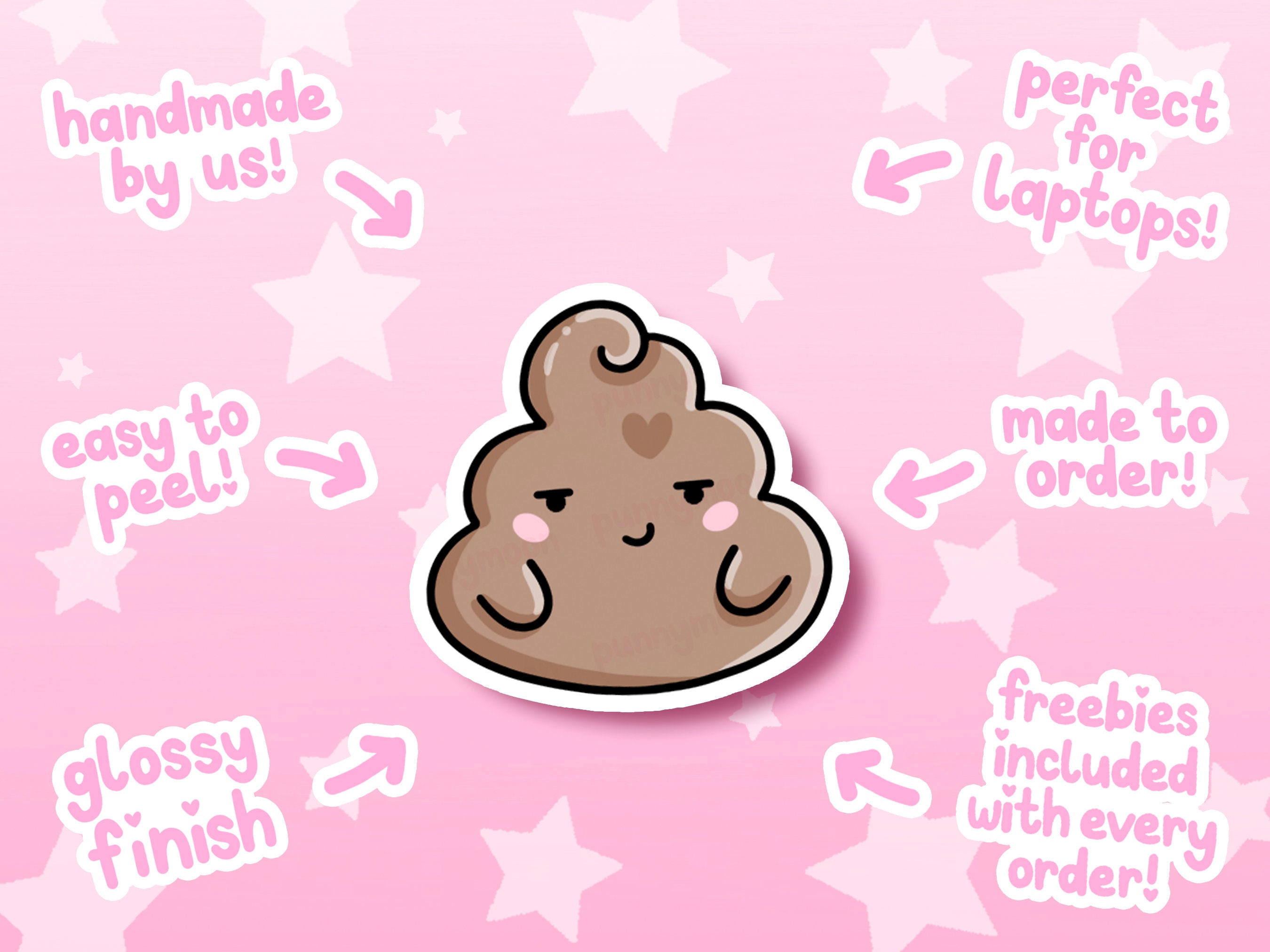 Cute Poop Sticker| Kawaii Poo Decal| Bullet Bujo Journal Decor| Funny ...