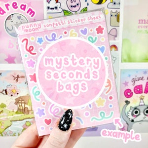 Cute Mystery Seconds Bag (small)| Kawaii Stationery Grab Bag| B-Grade Bundle| Oops Lucky Dip Set| Discount Sticker Pack| Scrapbook Supplies